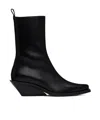 Ann Demeulemeester Pointed Square Toed Short Boots In Black