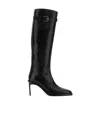 Ann Demeulemeester Edmunda Buckled Leather Knee Boots In Black