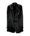 Ann Demeulemeester Polished Oversize Button-up Blazer In Black