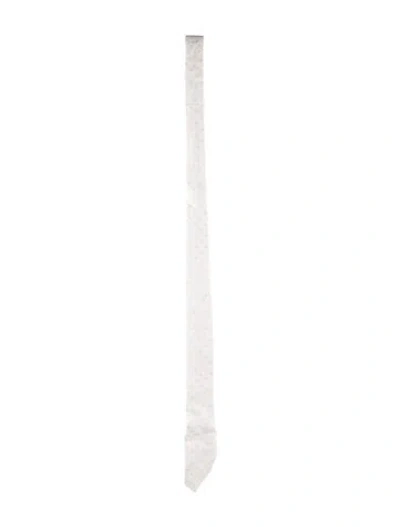 Pre-owned Ann Demeulemeester Polka Dot Pattern Print Tie In Pink/white