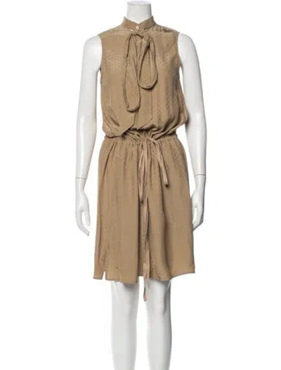 Pre-owned Ann Demeulemeester Polka Dot Print Mini Dress W/ Tags In Neutrals
