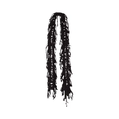 Pre-owned Ann Demeulemeester Pollux Fringed Stole 'black' | Women's Size Onesize