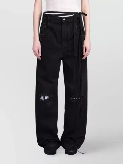 Ann Demeulemeester Polly 5-pockets High Comfort Trousers Distressed B