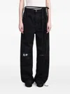 Ann Demeulemeester Polly 5 Pocket Distressed High Comfort Jeans In Black