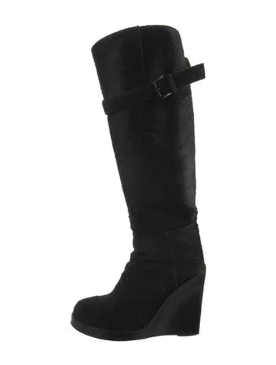 Pre-owned Ann Demeulemeester Ponyhair Boots In Black