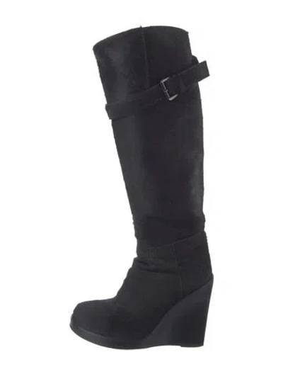 Pre-owned Ann Demeulemeester Ponyhair Boots In Black