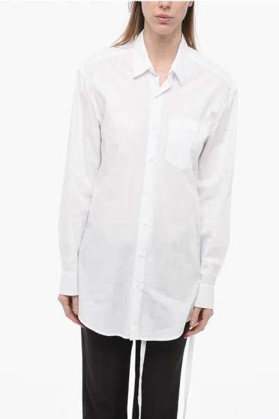 Ann Demeulemeester Popeline Elizabeth Shirt With Patch Breast-pocket In White
