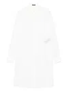 Ann Demeulemeester Gabi Long Relax Fit Shirt Draped On Back In Weiss