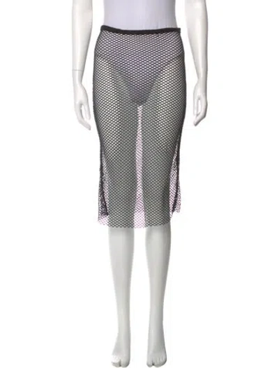 Pre-owned Ann Demeulemeester Printed Knee-length Skirt W/ Tags In Black