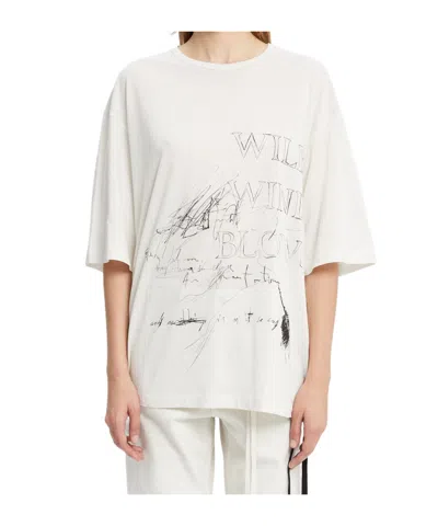 Ann Demeulemeester Printed T-shirt In White