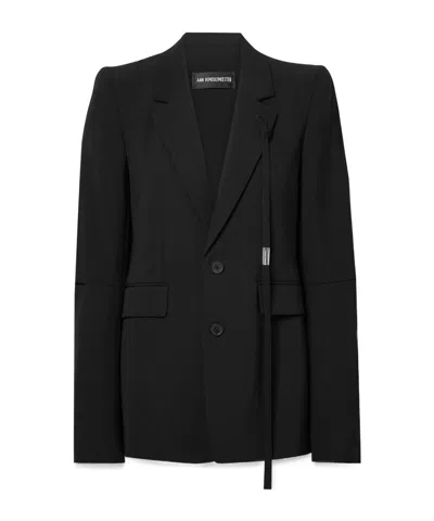 Ann Demeulemeester Rachele Twill Blazer In Black
