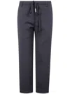 Ann Demeulemeester Drawstring Wool Straight Trousers In Gray