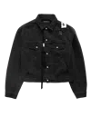 Ann Demeulemeester Raf 5-pockets Standard Blouson With Printed Patches Faded Grey In Gray