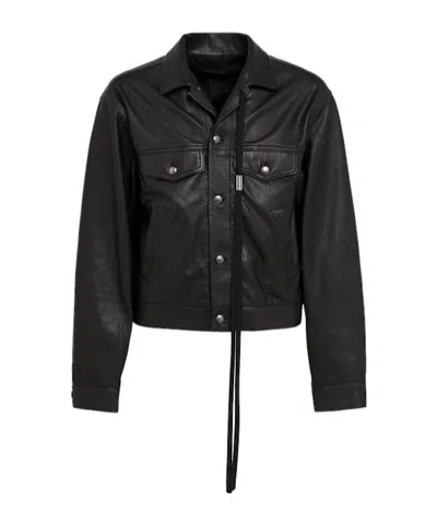 Ann Demeulemeester Raf 5-pocket Standard Leather Jacket In Black