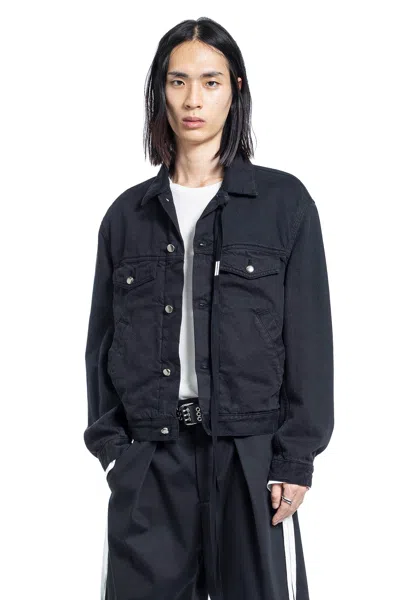 Ann Demeulemeester Raf Standard Denim Jacket In Black
