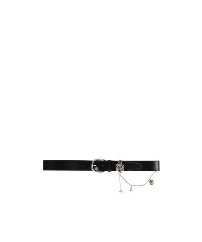 Ann Demeulemeester Ranja 4 Cm Belts With Charms In Black