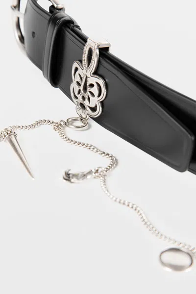 Ann Demeulemeester Ranja 4 Cm Belts With Charms In Black