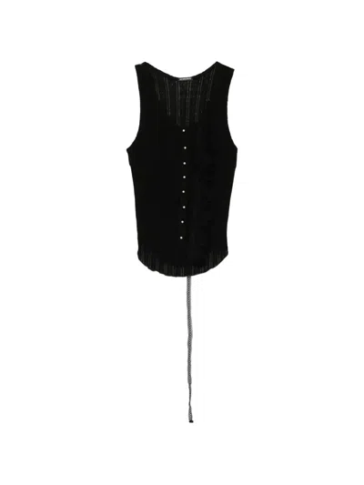 Ann Demeulemeester Rase Serafino Tank Top In Black