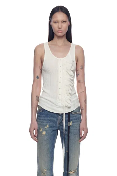 Ann Demeulemeester Rase Serafino Tank Top In White