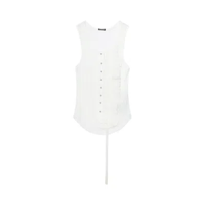 Pre-owned Ann Demeulemeester Rase Serafino Tank Top 'white' | Women's Size M