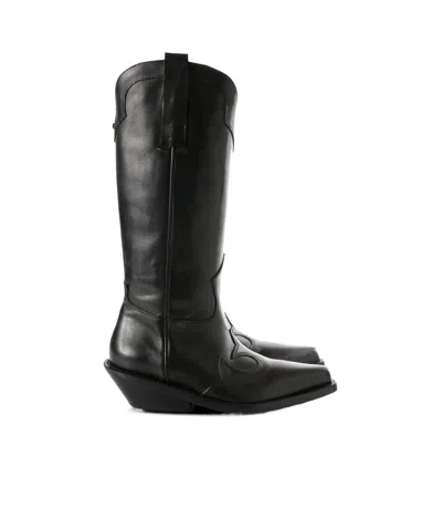 Ann Demeulemeester Rasin Santiags Boots In Black