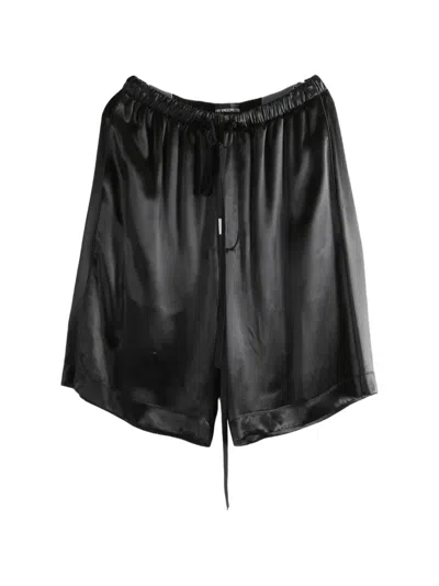 Ann Demeulemeester Raul Drawstring Bermuda Shorts In Animal Print