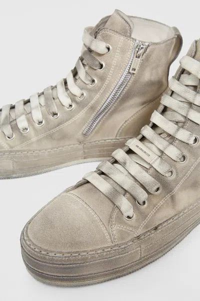 Ann Demeulemeester Raven High-top Sneakers Dirty White In Multicolor