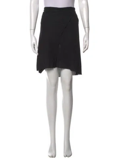 Pre-owned Ann Demeulemeester Raw-edge Trim Mini Skirt In Black
