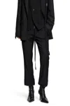 Ann Demeulemeester Real Cigarette Trousers In Black