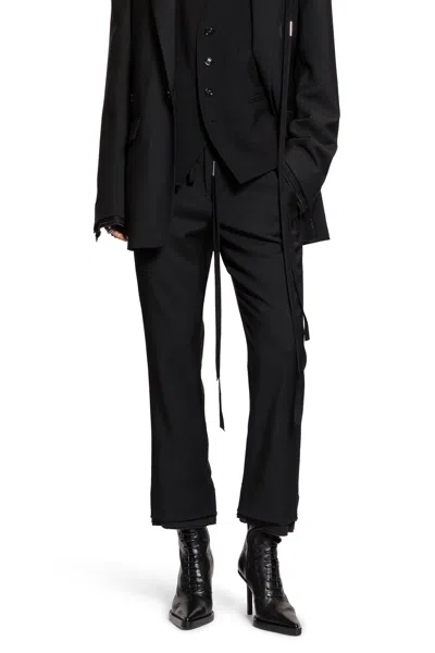 Ann Demeulemeester Real Cigarette Trousers In Black