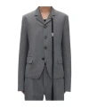 Ann Demeulemeester Reinier Slim Fit Deconstructed Jacket In Gray