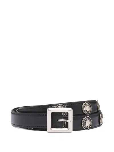 Ann Demeulemeester Reka Studs Leather Belt In Black
