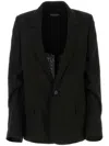 Ann Demeulemeester Black Sigle Breasted Blazer In Black