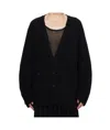 Ann Demeulemeester Rib Knitted Cardigan In Black