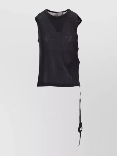 ANN DEMEULEMEESTER RIB VISCOSE COTTON SLEEVELESS TOP
