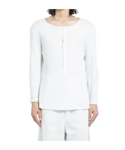 Ann Demeulemeester Ribbed T-shirt In White