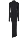 Ann Demeulemeester Cyntia Long Asymmetric High Neck Sweater In Black