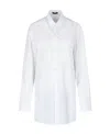 Ann Demeulemeester Ribbon-detailed Long-sleeved Shirt In White