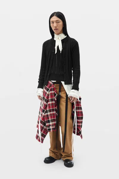 Ann Demeulemeester Rikki Brushed Rib Crew Neck Sweater In Multi