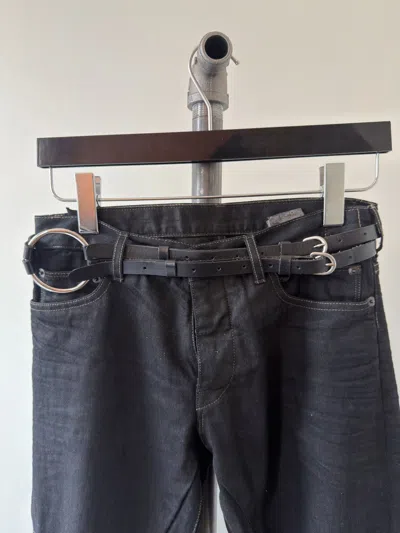 Pre-owned Ann Demeulemeester Ringed Double Belt In Black