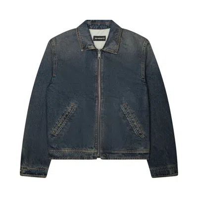 Pre-owned Ann Demeulemeester Rocco Slim Fit Zipped Blouson 'blue' | Men's Size 52