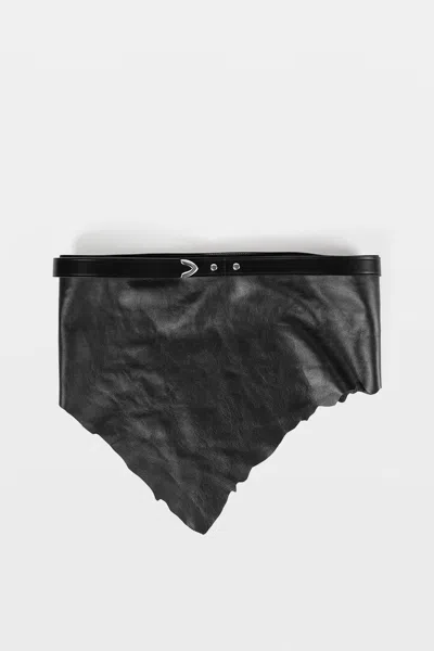 Ann Demeulemeester Romy Distressed Leather Belt In Black