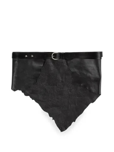 Ann Demeulemeester Romy Distressed-finish Belt In Black