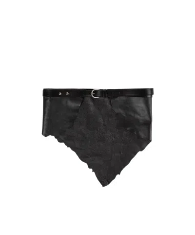 Ann Demeulemeester Romy Distressed-finish Belt In Black