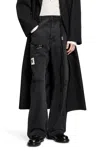 Ann Demeulemeester Ronald 5 Pocket Jeans With Printed Patches In Gray