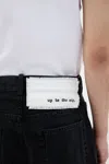Ann Demeulemeester Ronald 5 Pocket Jeans With Printed Patches In Gray