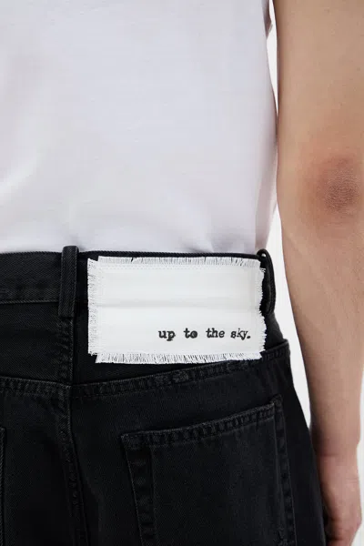 Ann Demeulemeester Ronald 5 Pocket Jeans With Printed Patches In Gray