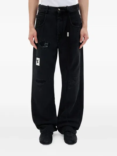 Ann Demeulemeester Ronald Distressed Jeans In Black