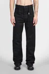 Ann Demeulemeester Michael Jeans In Black Cotton In Black