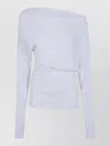 Ann Demeulemeester White Drop Shoulder Top In White
